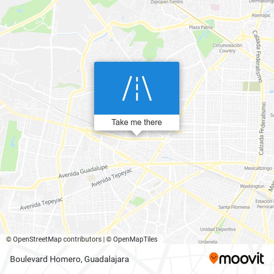 Boulevard Homero map