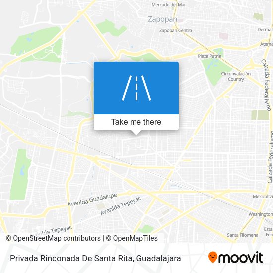 Privada Rinconada De Santa Rita map