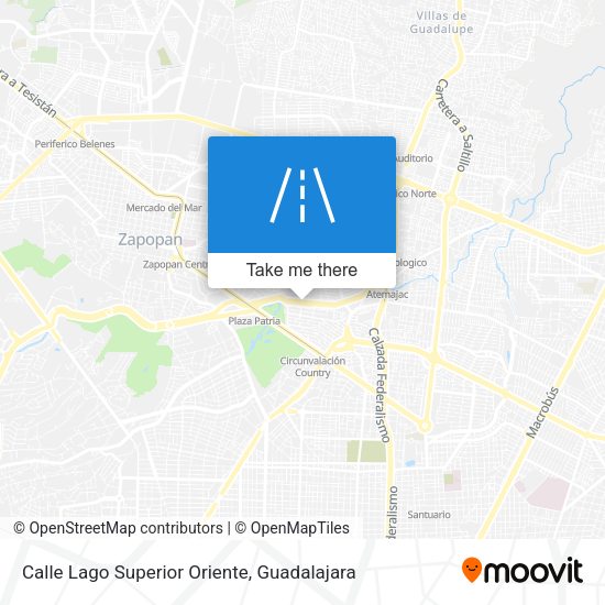 Calle Lago Superior Oriente map