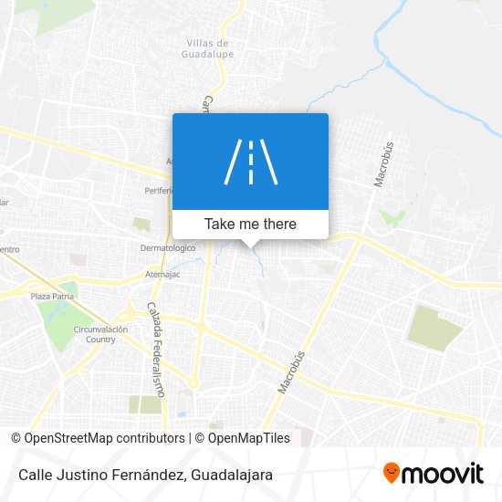 Mapa de Calle Justino Fernández
