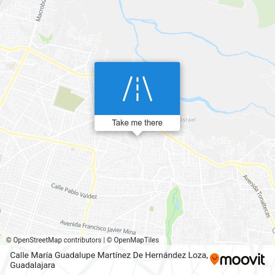 Mapa de Calle María Guadalupe Martínez De Hernández Loza