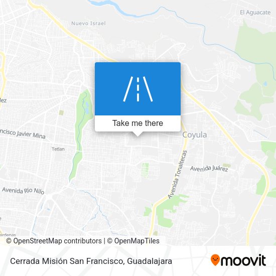 Mapa de Cerrada Misión San Francisco