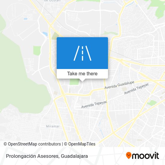 Prolongación Asesores map