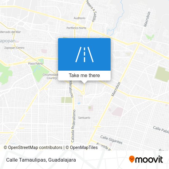 Calle Tamaulipas map