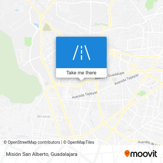 Mapa de Misión San Alberto