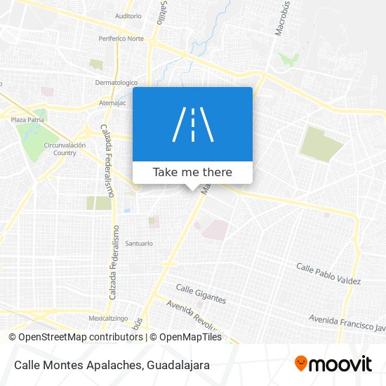 Calle Montes Apalaches map