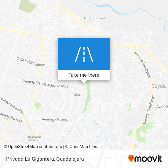 Privada La Gigantera map