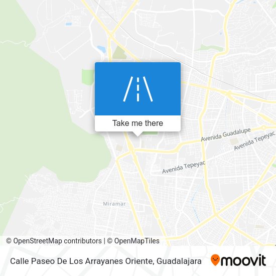 Mapa de Calle Paseo De Los Arrayanes Oriente