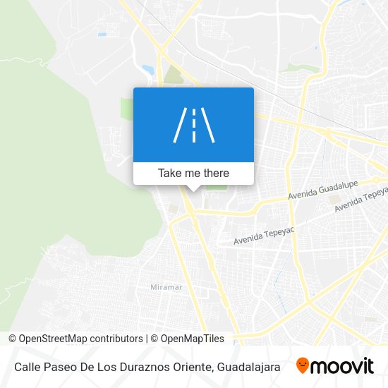 Mapa de Calle Paseo De Los Duraznos Oriente