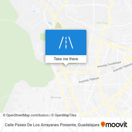 Calle Paseo De Los Arrayanes Poniente map