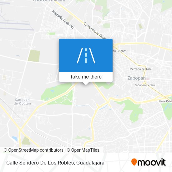 Mapa de Calle Sendero De Los Robles