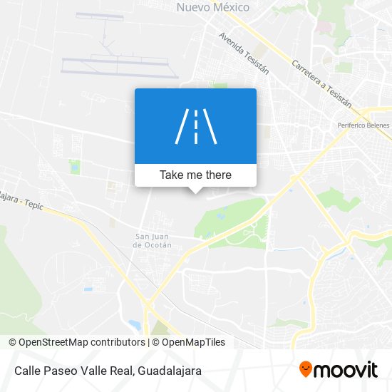 Calle Paseo Valle Real map