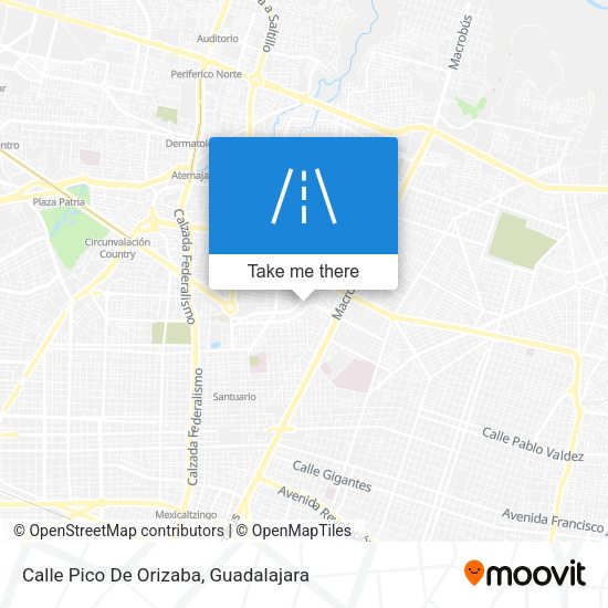 Mapa de Calle Pico De Orizaba