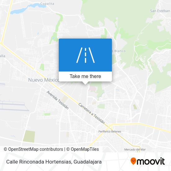 Calle Rinconada Hortensias map