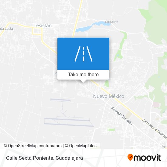 Calle Sexta Poniente map