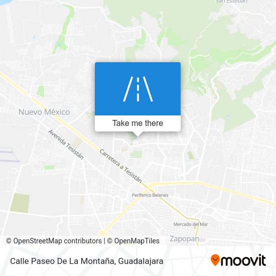Mapa de Calle Paseo De La Montaña