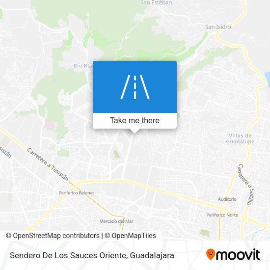 Sendero De Los Sauces Oriente map