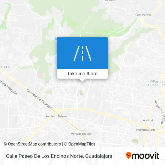 Calle Paseo De Los Encinos Norte map
