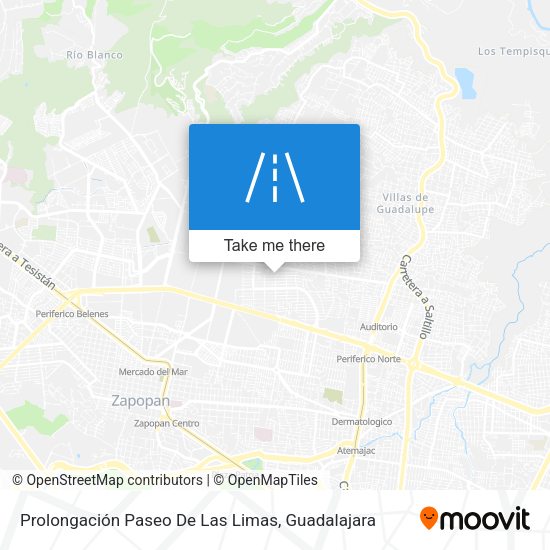 Mapa de Prolongación Paseo De Las Limas