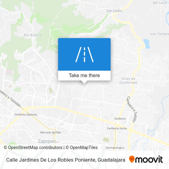 Calle Jardines De Los Robles Poniente map