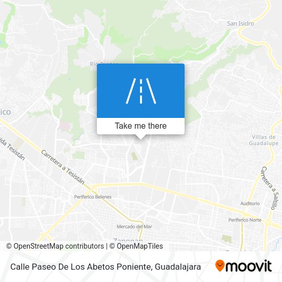 Calle Paseo De Los Abetos Poniente map