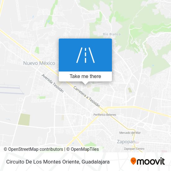 Circuito De Los Montes Oriente map