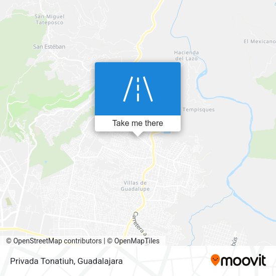 Privada Tonatiuh map