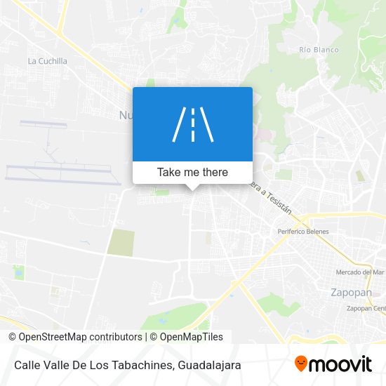 Mapa de Calle Valle De Los Tabachines