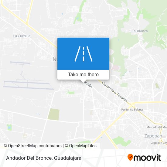 Andador Del Bronce map