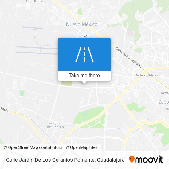 Calle Jardín De Los Geranios Poniente map