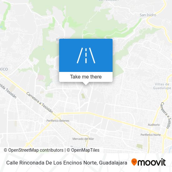 Calle Rinconada De Los Encinos Norte map