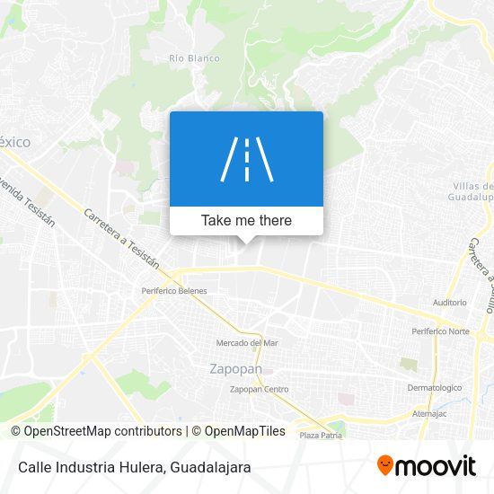 Mapa de Calle Industria Hulera