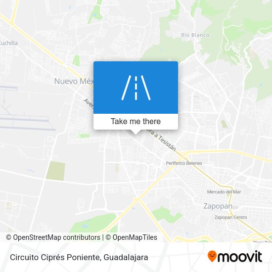 Mapa de Circuito Ciprés Poniente