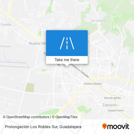 Prolongación Los Robles Sur map