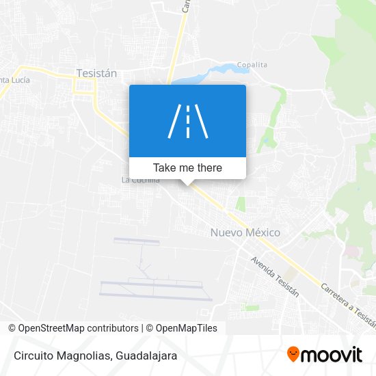Circuito Magnolias map