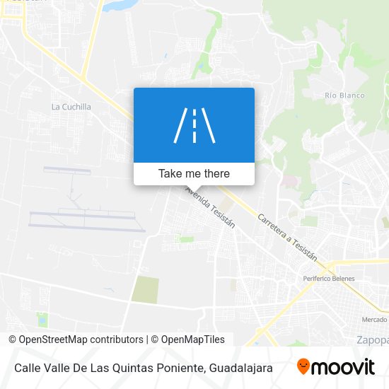 Calle Valle De Las Quintas Poniente map