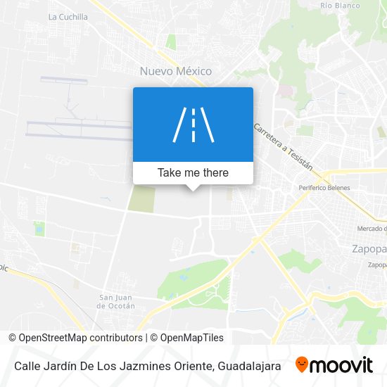 Mapa de Calle Jardín De Los Jazmines Oriente