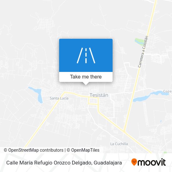 Mapa de Calle María Refugio Orozco Delgado