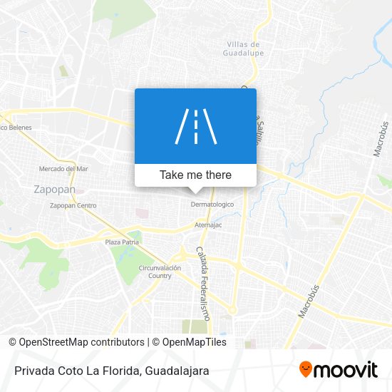 Privada Coto La Florida map
