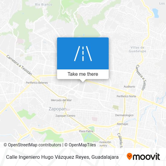 Mapa de Calle Ingeniero Hugo Vázquez Reyes