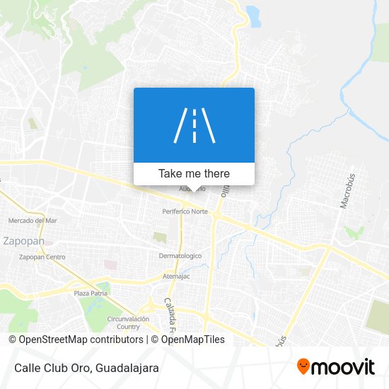 Mapa de Calle Club Oro