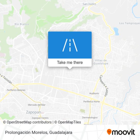 Mapa de Prolongación Morelos