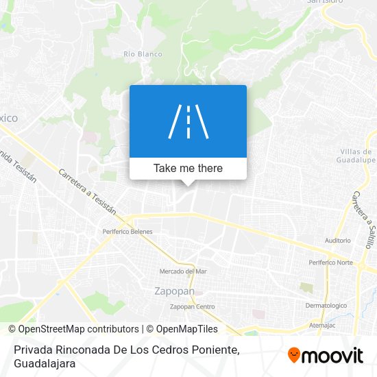 Mapa de Privada Rinconada De Los Cedros Poniente