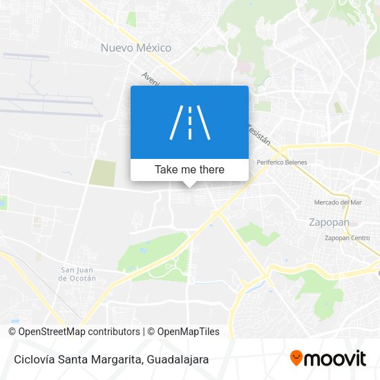 Mapa de Ciclovía Santa Margarita
