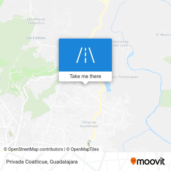 Privada Coatlicue map