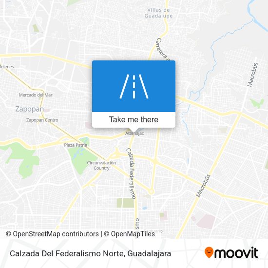 Mapa de Calzada Del Federalismo Norte
