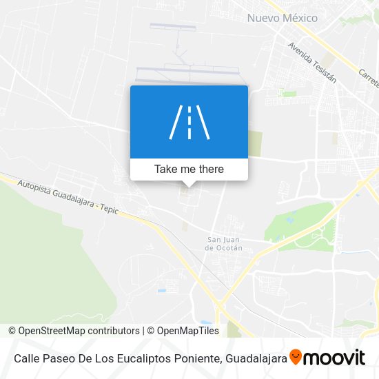 Mapa de Calle Paseo De Los Eucaliptos Poniente