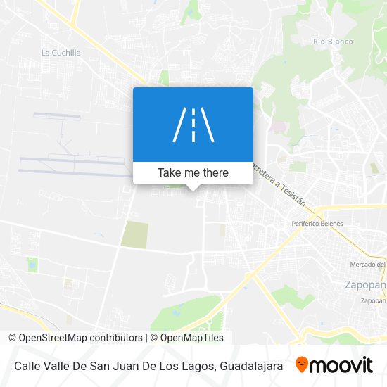 Mapa de Calle Valle De San Juan De Los Lagos