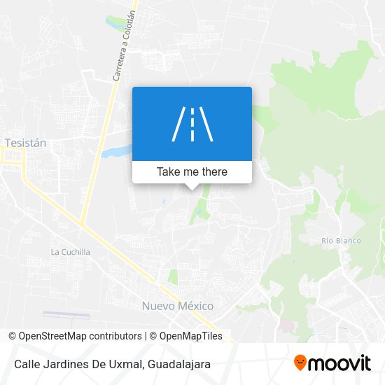 Calle Jardines De Uxmal map