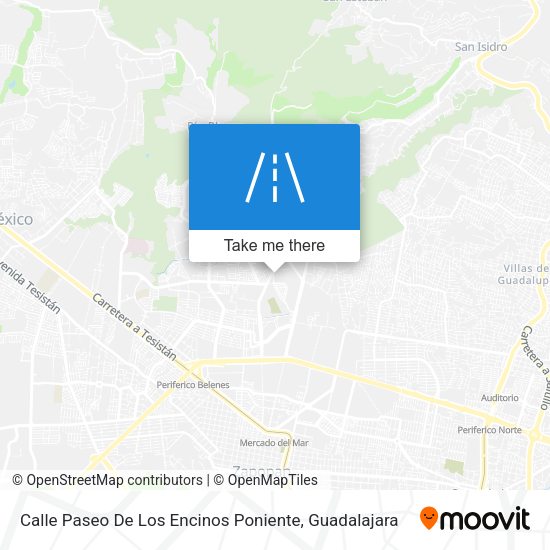 Calle Paseo De Los Encinos Poniente map